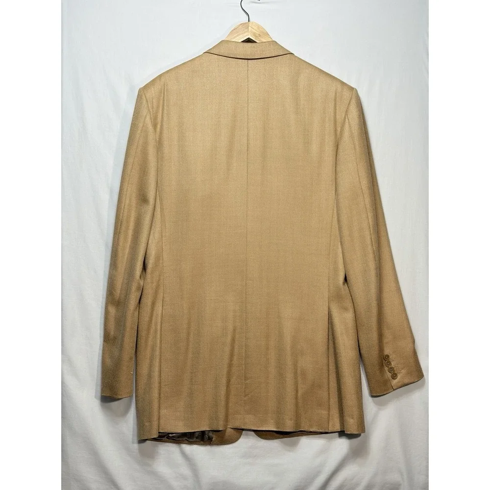 Holland and Sherry Savile Row London Sport Coat Mens 44R Tan Wool Custom Fit